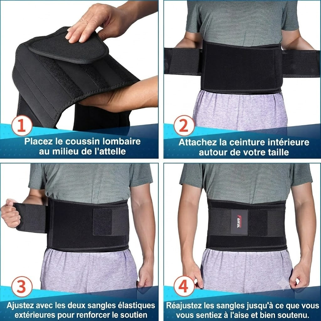 Ceinture lombaire pour soulager les douleurs lombaires – pour hommes et femmes.