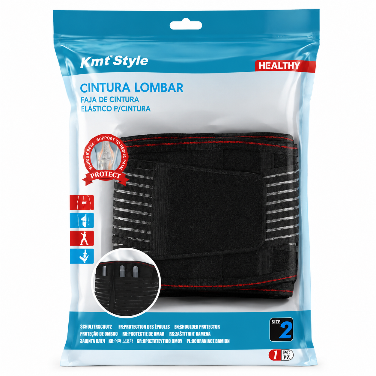 Ceinture lombaire pour soulager les douleurs lombaires – pour hommes et femmes.