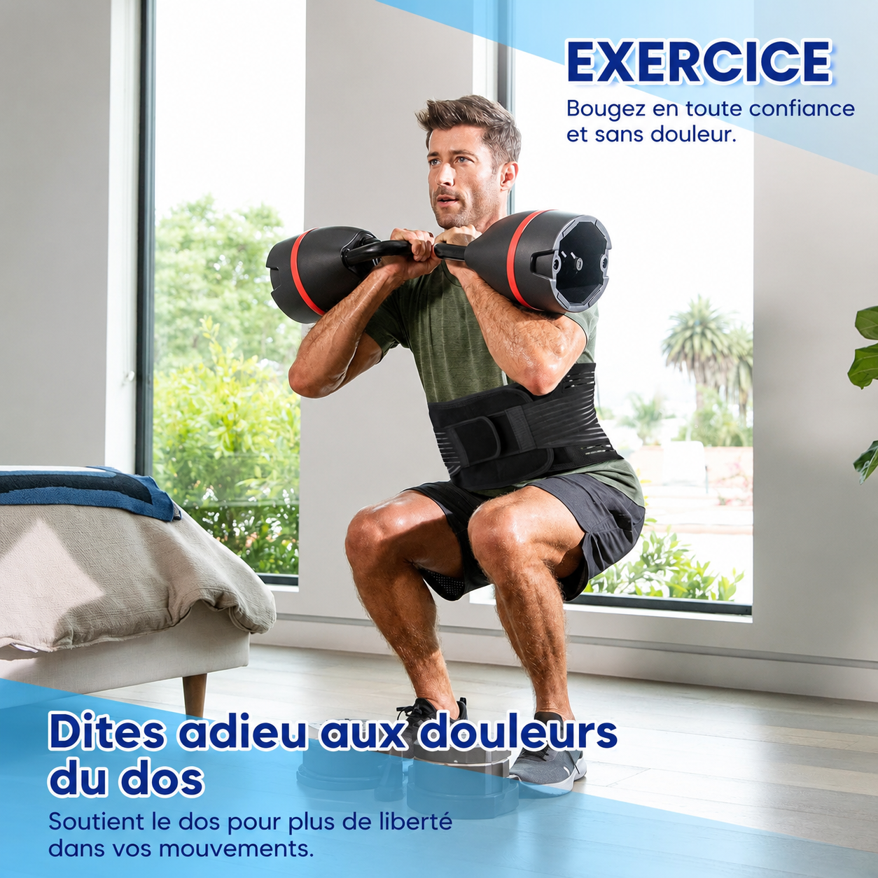 Ceinture lombaire pour soulager les douleurs lombaires – pour hommes et femmes.