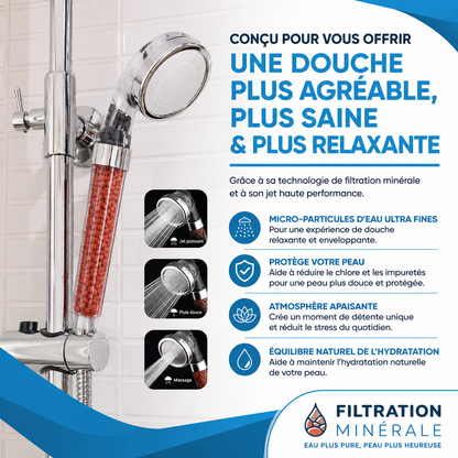 Pommeau de douche filtrant avec poignée